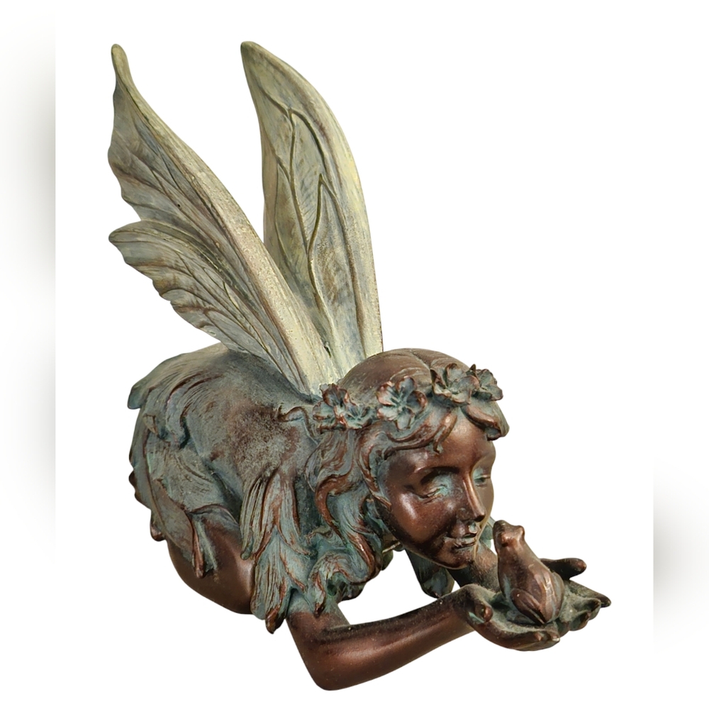 SOLD! Hand Painted Garden Fairy Statue Like New condition